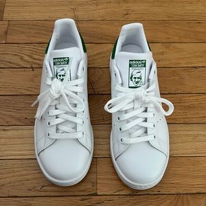 white adidas stan smith sneakers